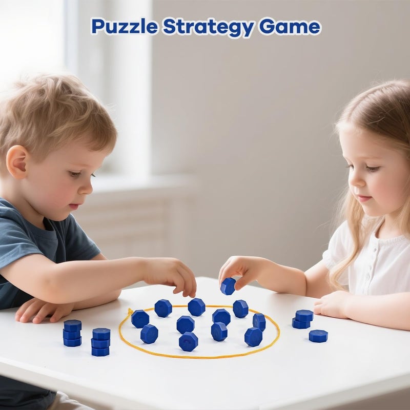 Bameca Store Magnetic Chess Game with Full-Size Stones, Magnet Game with String, for Family & Party & Travel & Camping, Puzzle Strategy Games, 2 Player Games for Kids & Adults - Image 2